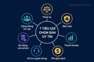 Các tiêu chí đánh giá sàn giao dịch Crypto uy tín năm 2025 dành cho nhà đầu tư Việt Nam.